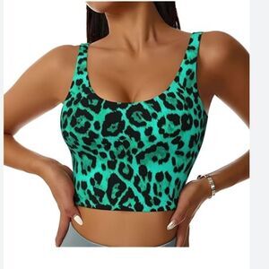 Take 50% OFF- Aviva Leopard Print Crop Top, Size -L